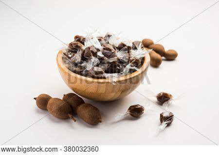 Imli Sweet Balls Or Tamarind Candy, Indian Food