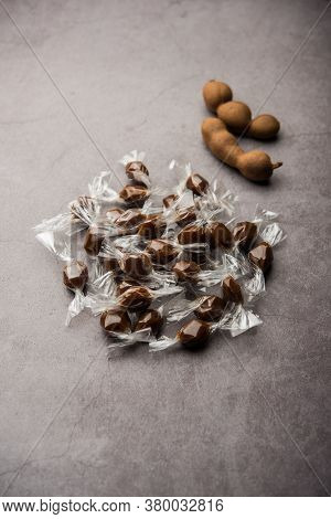 Imli Sweet Balls Or Tamarind Candy, Indian Food