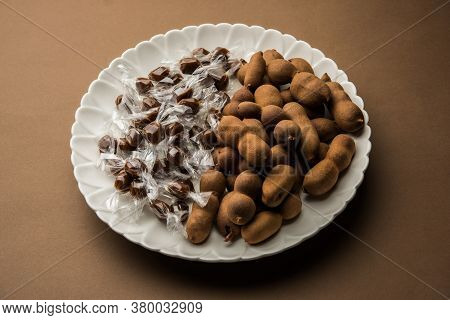 Imli Sweet Balls Or Tamarind Candy, Indian Food