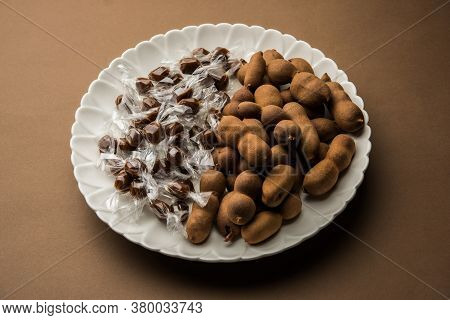 Imli Sweet Balls Or Tamarind Candy, Indian Food