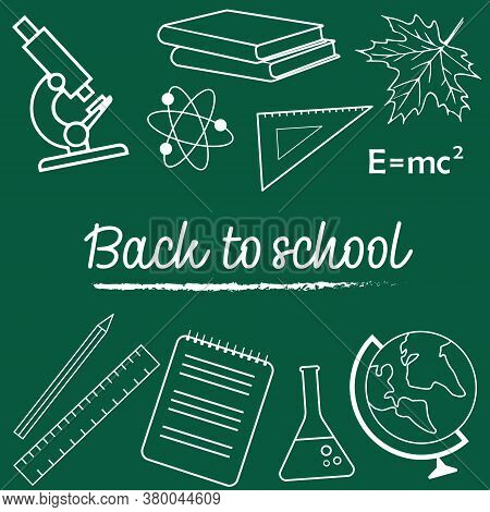Back To School Background, Vector Illustration, School Board