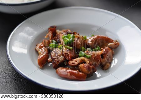 Grilled Chitterlings Or Roast Chitterlings ,thai Food