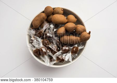Imli Sweet Balls Or Tamarind Candy, Indian Food