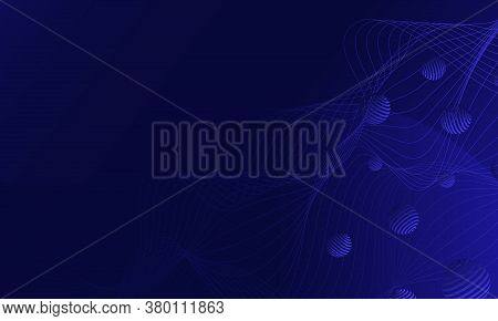 3d Wave Points Fractal Grid. Futuristic Science Infographic. Sound Visualization
