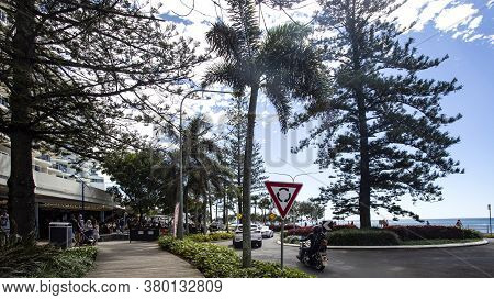 Mooloolaba, Australia - Aug 9, 2020view Of The Esplanade, The Main Coastal Avenue, Of Mooloolaba, Qu