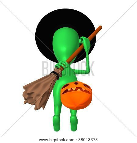 View Puppy With Broom Swept Pupkin Away