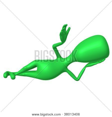 Puppy Lay On White Background And Rest