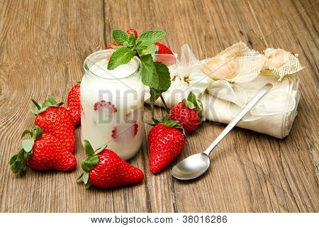iogurte com morango