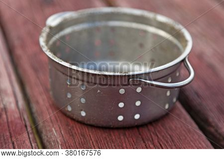 Metal Saucepan With Holes In It So You Can Strain Different Things