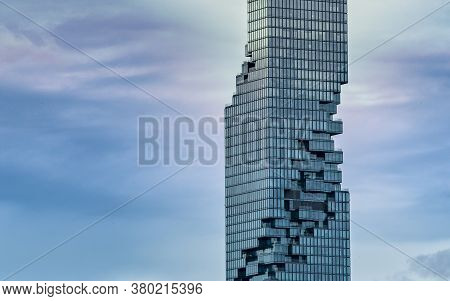 Bangkok, Thailand - Aug 02, 2020 : Mahanakorn Tower, The Modern Design And Highest Building In Thail
