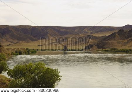 On The Ili River In Kazakhstan There Is A Rock Named Devil's Finger, This Is A Favorite Place For Fi