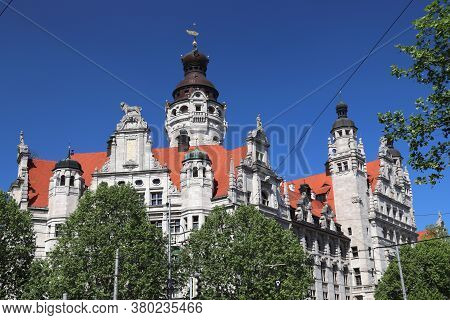 Leipzig City Hall. Architecture In Germany. New City Hall (neues Rathaus) In Historicism Architectur