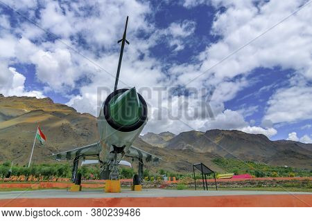 Kargil, Jammu And Kashmir,india - September 1st 2014 : A Mig-21 Fighter Plane Used By India In Kargi