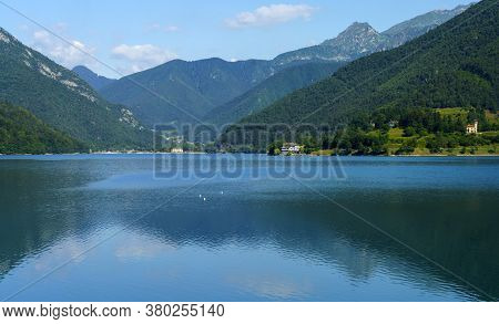 Lake Of Ledro, Trento, Trentino Alto Adige, Italy, At Summer