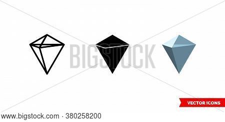 Kucoin Shares Cryptocurrency Icon Of 3 Types Color, Black And White, Outline. Isolated Vector Sign S