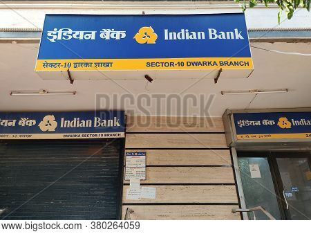 New Delhi, India, 2020. Indian Bank Is An Indian State-owned Financial Services Company Established