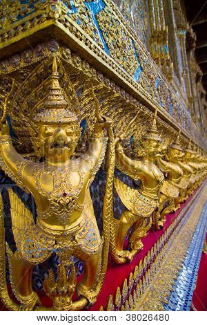 Golden Garudas At Grand Palace, Bangkok