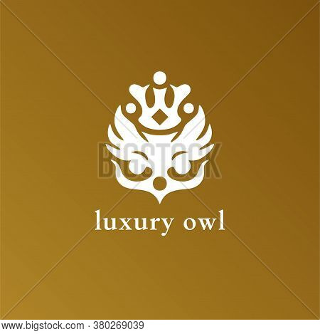 Business Corporate Luxury Owl Logo Design Vector. Wise Logo Vector Template.