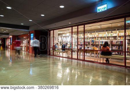 Taipei, Taiwan - Jan 23th, 2020: the eslite bookstore at Taipei City Mall at Taipei city, Taiwan, Asia