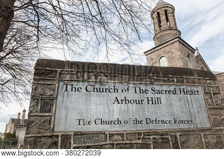 Dublin, Ireland - February 13, 2019: Architecture Detail Of The Church Of The Sacred Heart Near The 