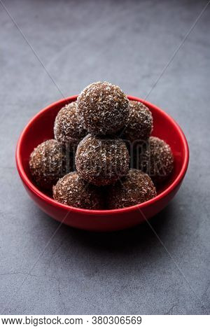 Chocolate Coconut Sweet Laddoo, Laddu Or Ladoo