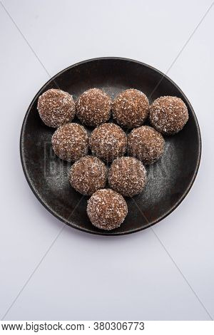 Chocolate Coconut Sweet Laddoo, Laddu Or Ladoo