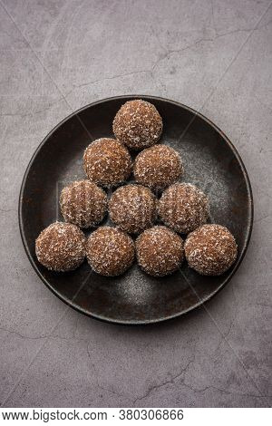 Chocolate Coconut Sweet Laddoo, Laddu Or Ladoo