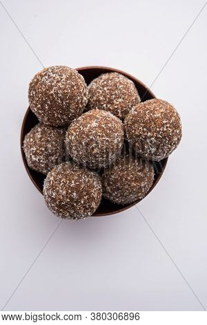 Chocolate Coconut Sweet Laddoo, Laddu Or Ladoo