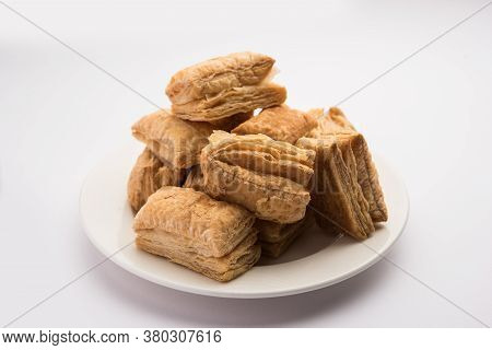 Khari Puff Pastry Or Kharee Biscuits, Indian Breakfast
