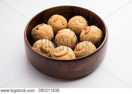 Sooji Or Rava Ladoo Is Indian Sweet Food For Festival