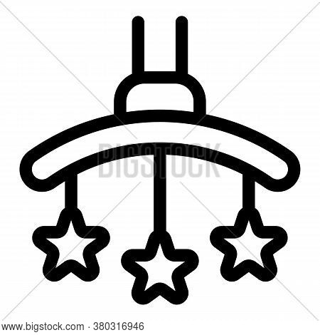Crib Toy Icon. Outline Crib Toy Vector Icon For Web Design Isolated On White Background