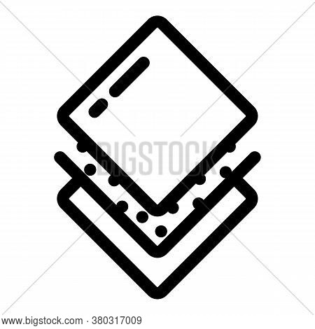 Absorbing Material Icon. Outline Absorbing Material Vector Icon For Web Design Isolated On White Bac