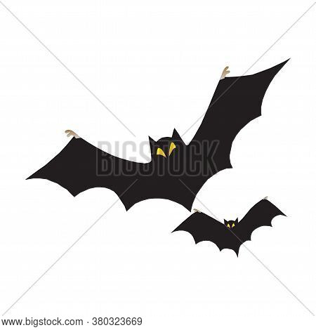 Cartoon Bats Isolated Isolated On A White Background In Eps10