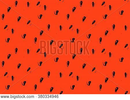 Hand Drawn Vector Abstract Stock Flat Graphic Illustration Seamless Pattern With Freehand Textured R