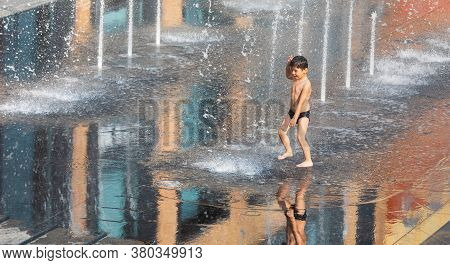 Fountains Near The Roshen Factory In Kiev