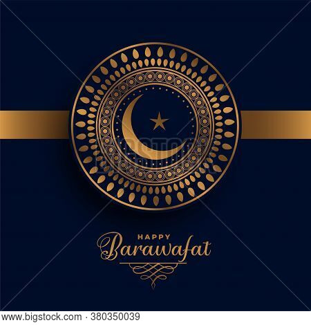 Beautiful Happy Barawafat Muslim Festival Greeting Background