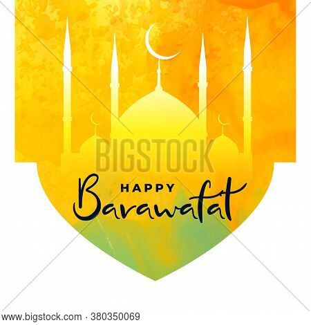 Happy Barawafat Bright Festival Card Design Background