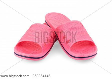 White House Slipper Isolated Over White Background
