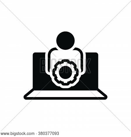 Black Solid Icon For User-settings Account App Config Customer Personnel Member Customize User-profi