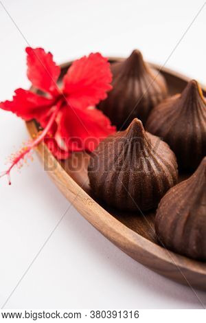 Chocolate Modak - Indian Sweet Food Offered To Lord Ganesha On Chaturthi