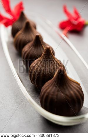 Chocolate Modak - Indian Sweet Food Offered To Lord Ganesha On Chaturthi