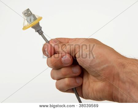 Data Security Concept - Condom Over Usb Cable
