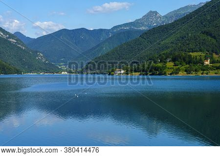 Lake Of Ledro, Trento, Trentino Alto Adige, Italy, At Summer