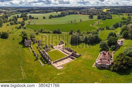 Ruins of Bayham Abbey, East Sussex, England, UK - church, chapter house and gatehouse