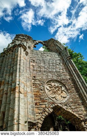 Ruins of Bayham Abbey, East Sussex, England, UK - church, chapter house and gatehouse
