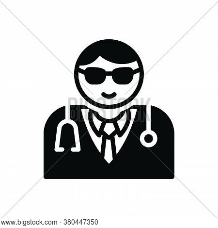 Black Solid Icon For Medical-assistance-man Doctor Physician Provider Helthcare Stethoscope Medical 