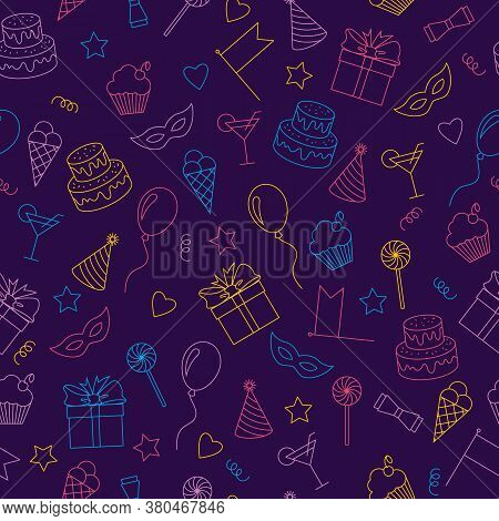 Seamless Vector Texture Of The Symbols Of The Holiday.