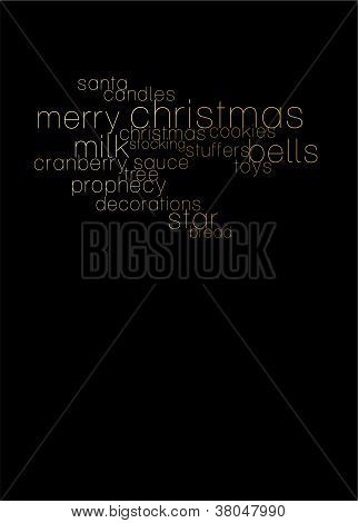simpel typografiske jul motiv. -guld