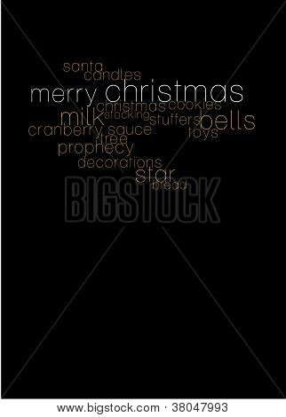 simpel typografiske jul motiv. -kontrast