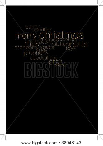 simpel typografiske jul motiv. -belysning guld
